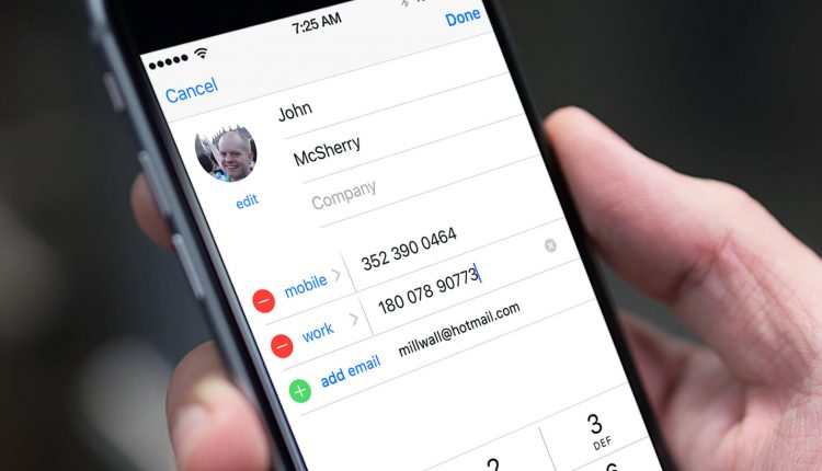 حذف مخاطبین در آیفون