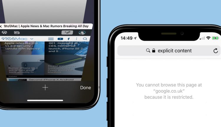 بلاک کزدن محتوا‌ نامناسب در ios