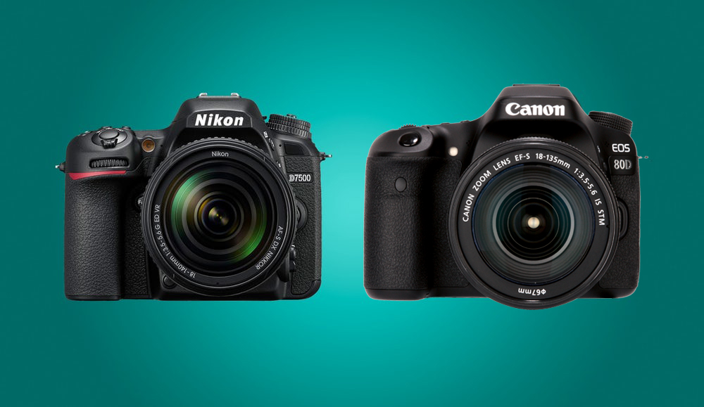 nikon d7500 or canon 80d