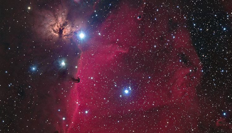 سحابی شعله و سر اسب، عکس از امیرحسین ابوالفتح