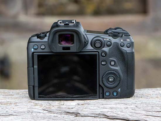 نمای پشت دوربین EOS R5