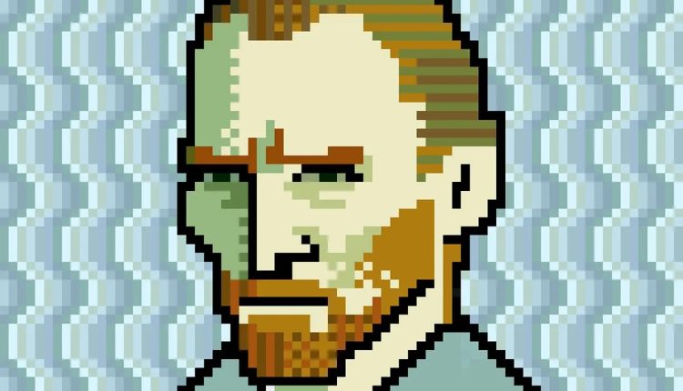 تصویر ونگوگ با پیکسل‌های بزرگ