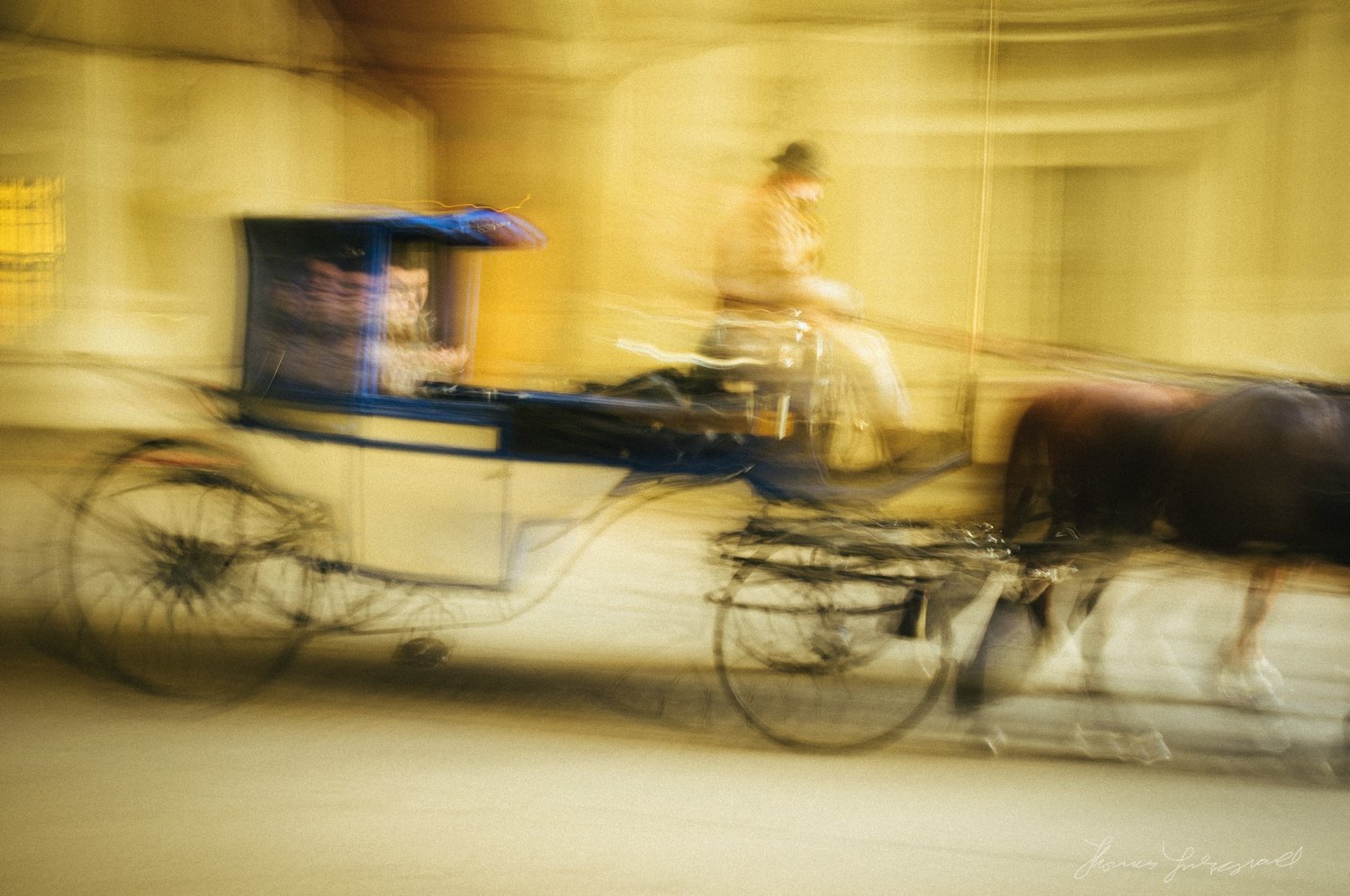 کالسکه در حال عبور