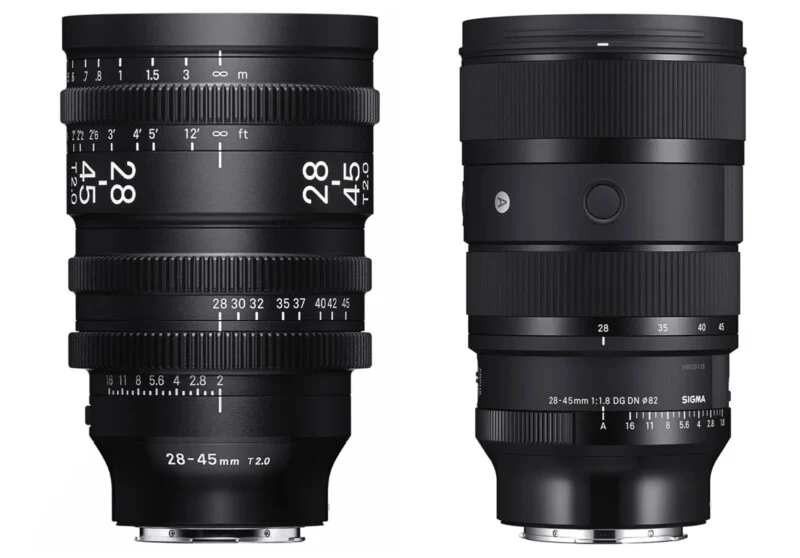 لنز Sigma 28-45mm T2.0 از تمام زوایا