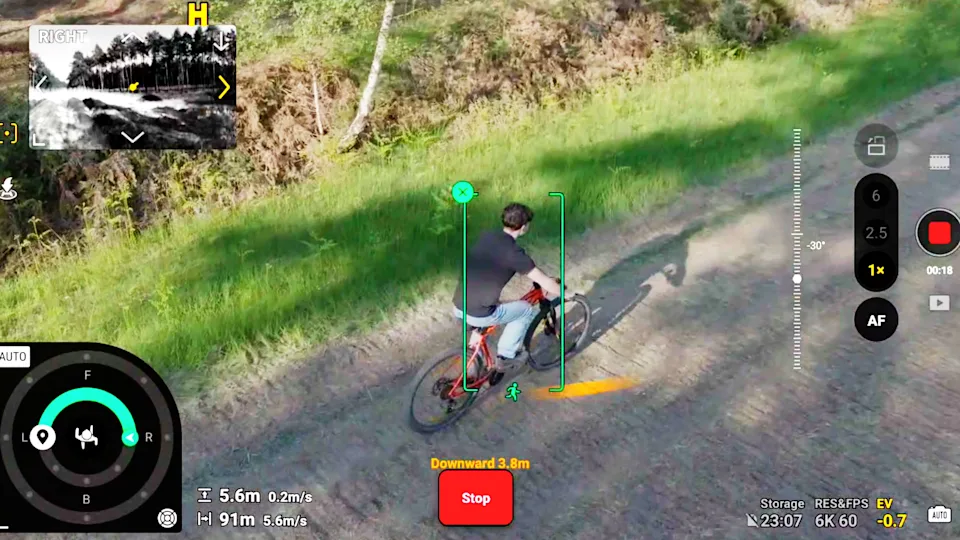 ردیابی سوژه در پهپاد DJI Mavic 4 Pro با قابلیت جدید «اکتیو ترک ۳۶۰» (ActiveTrack 360) انجام می‌شود