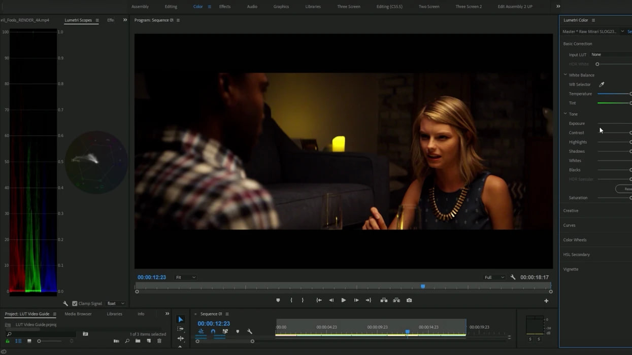 LUT در Premiere Pro