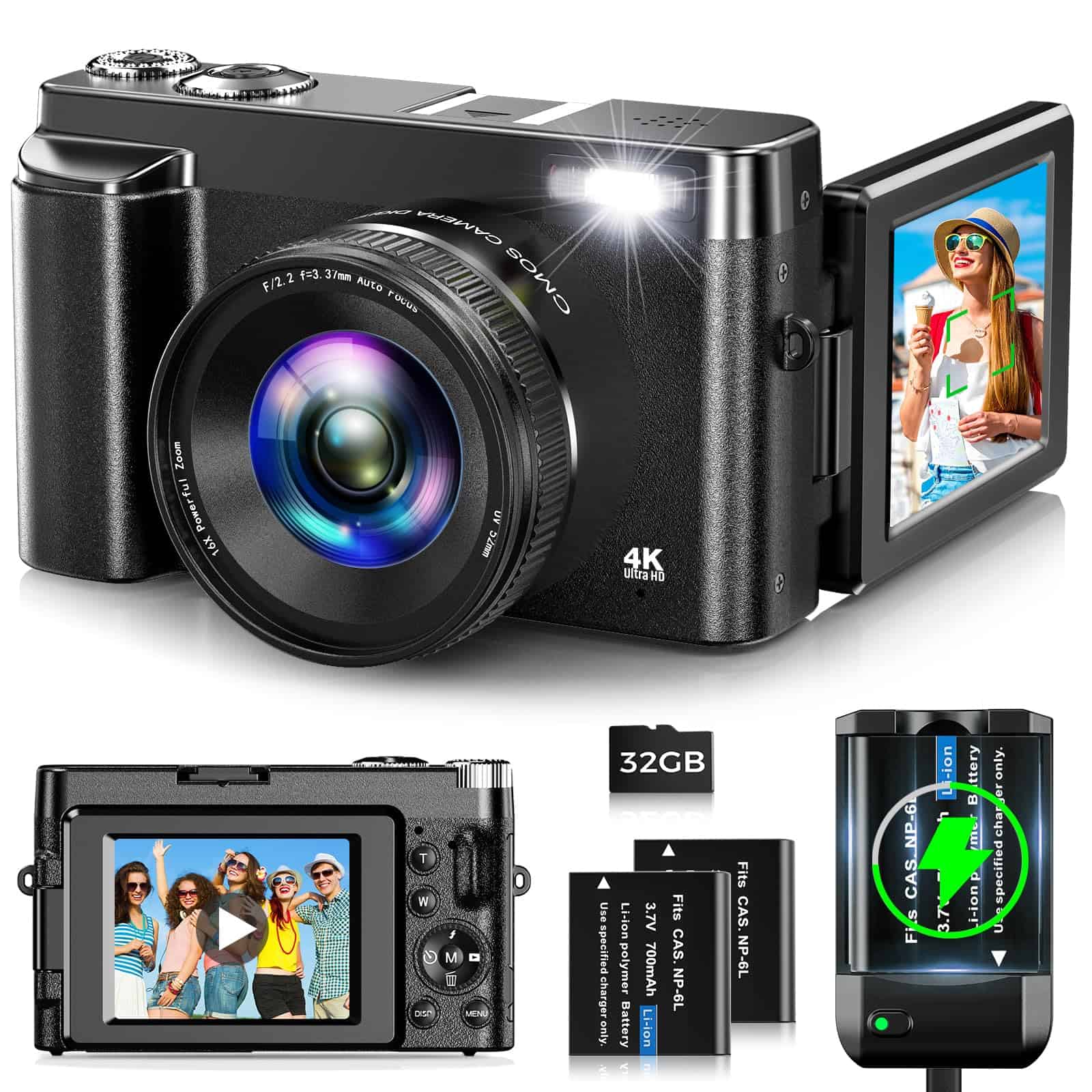 Oiadek 4K Travel Camera