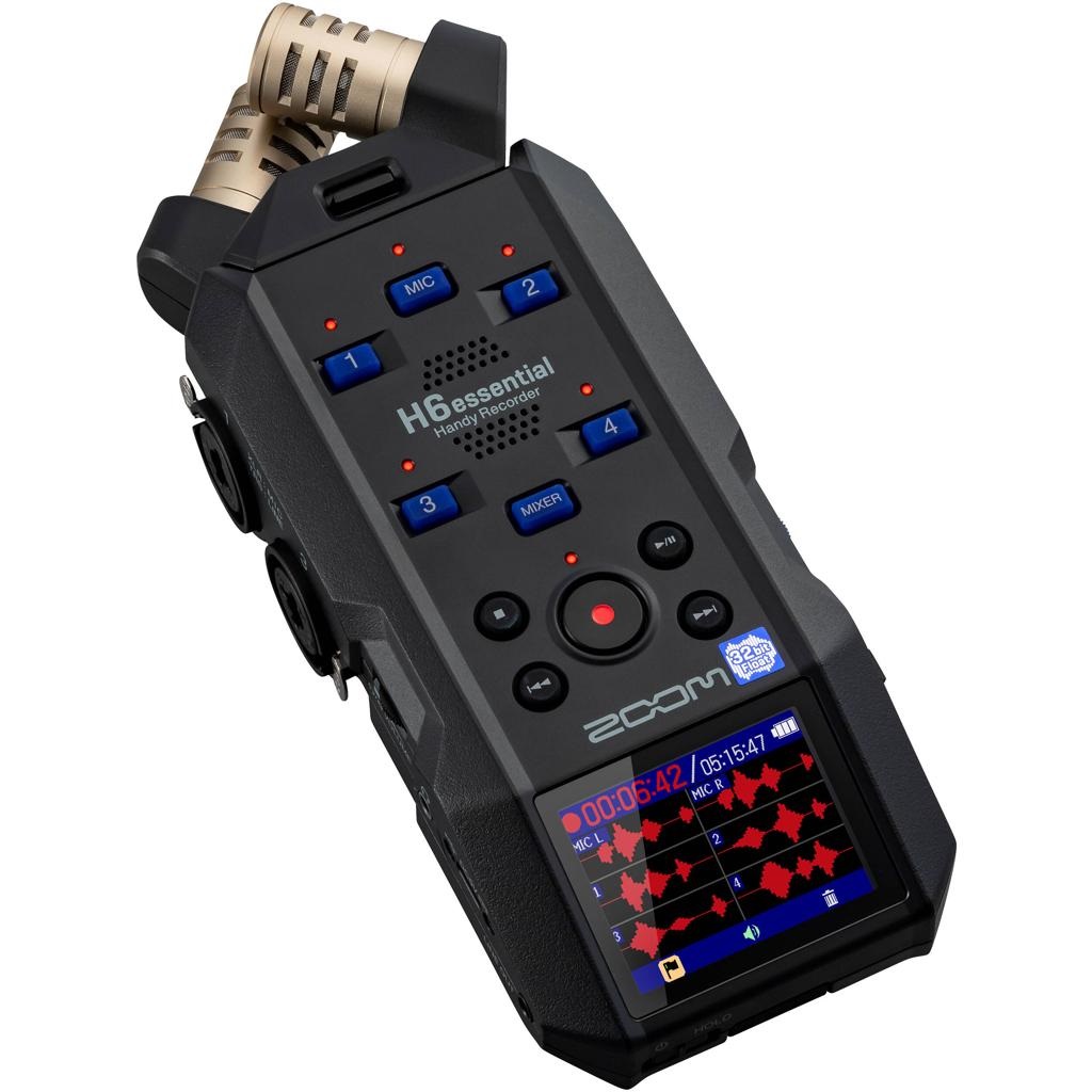 رکوردر صدای حرفه‌ای Zoom H6essential با قابلیت ضبط چندکاناله ۳۲ بیت شناور
